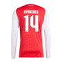 GYÖKERES #14 Arsenal 25/26 Men's Home Long Sleeve Shirt - Arsenal Font