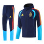 Spain 2026 Men's Blue Long Zip Hoodie Tracksuit