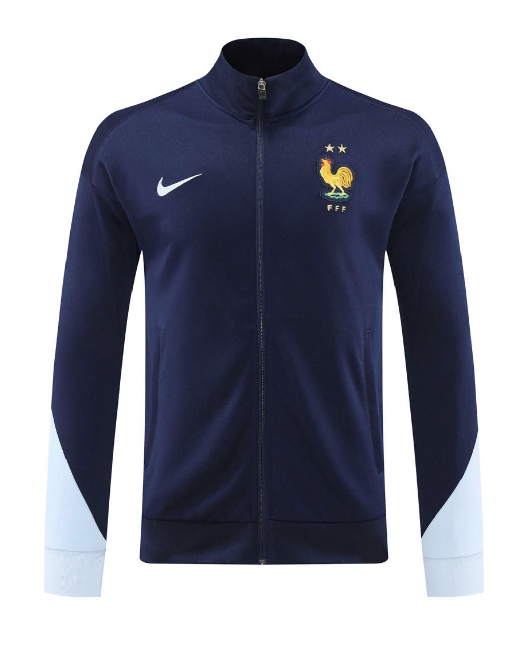 France 2024 Men's Navy Long Zip Jacket