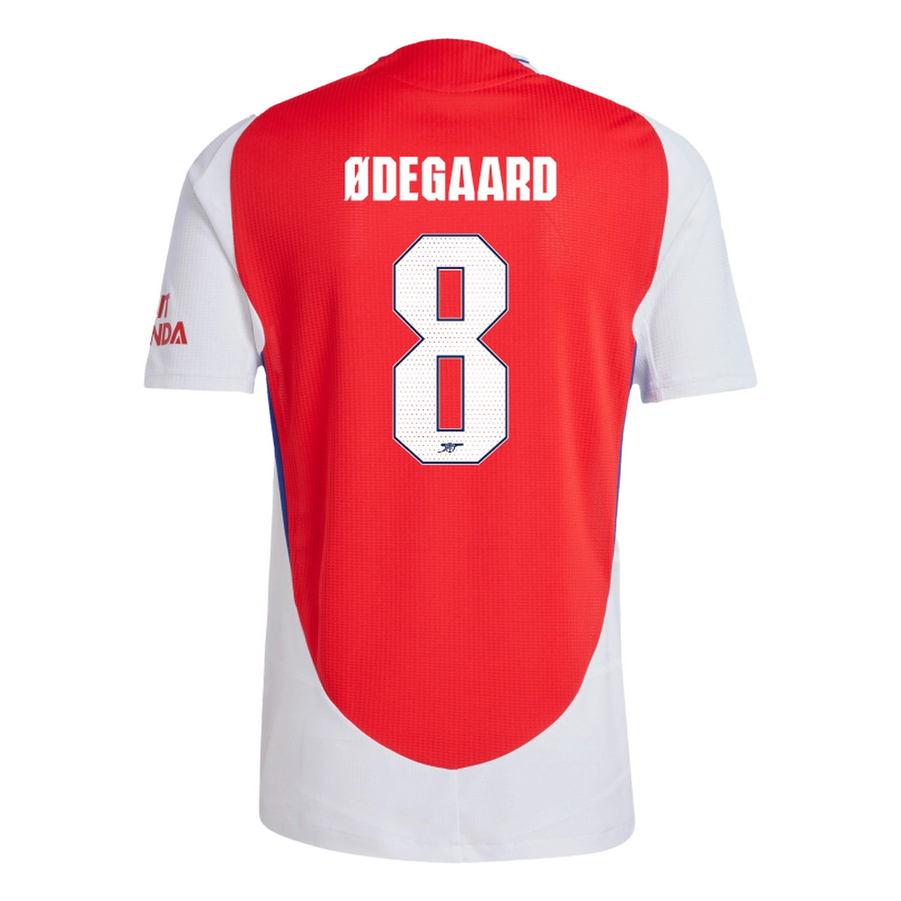 ØDEGAARD #8 Arsenal 24/25 Authentic Men's Home Shirt - Arsenal Font