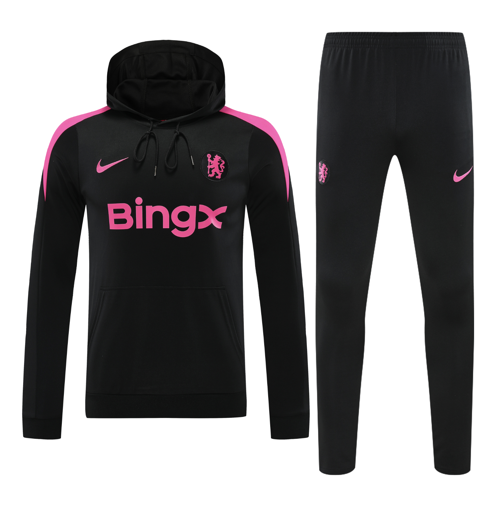 Chelsea 24/25 Men's Black Hoodie Tracksuit