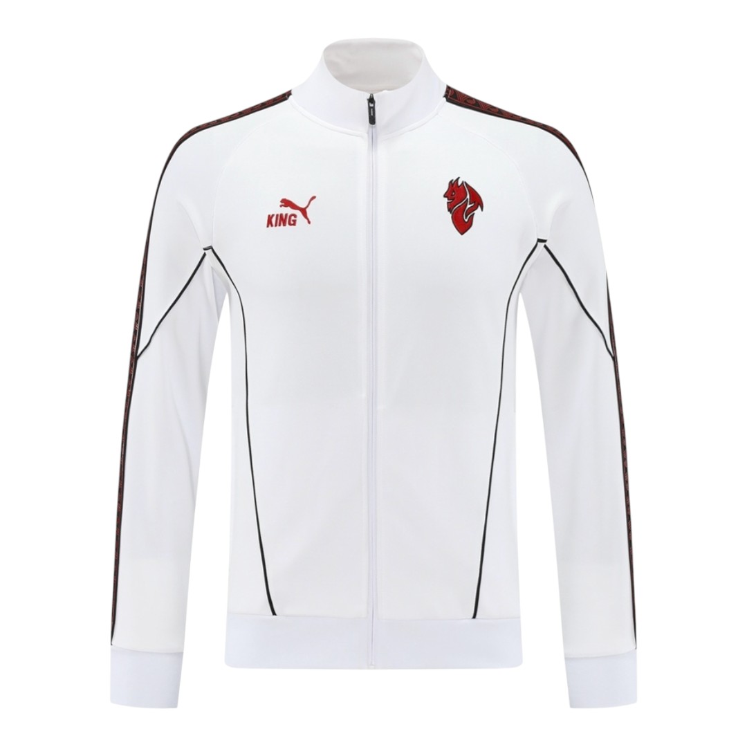 AC Milan 25/26 Men's White Long Zip Jacket