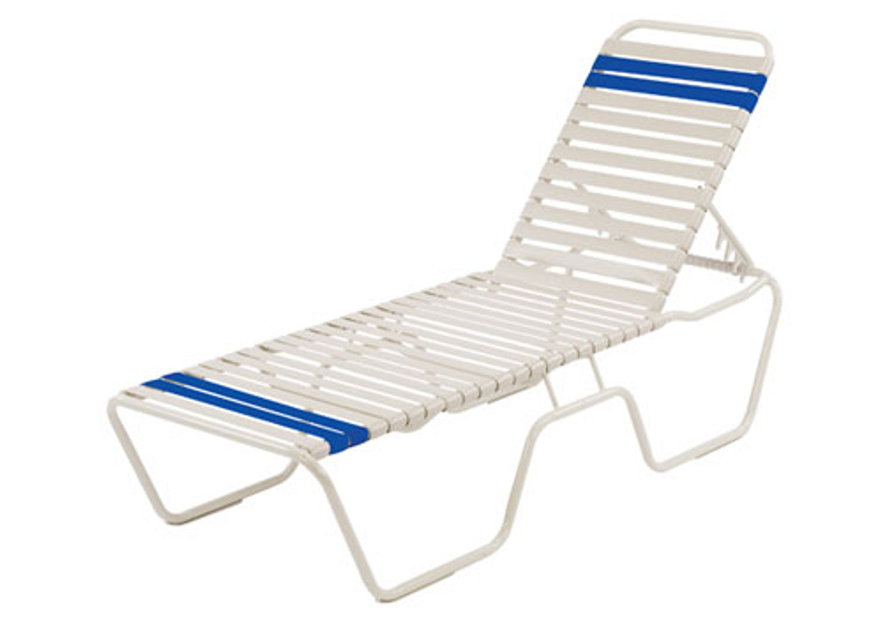 aluminum strap lounge chair