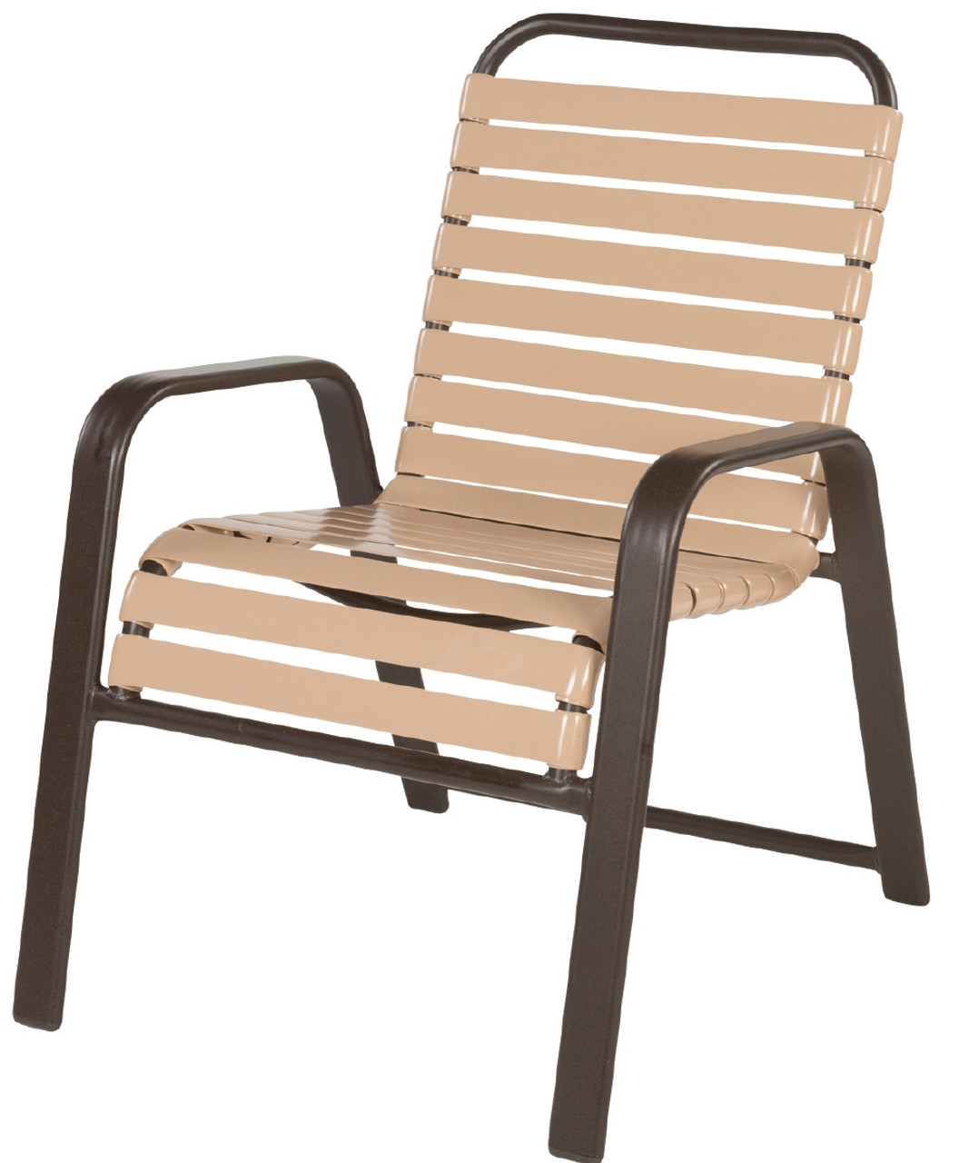 Anna Maria Aluminum Strap Dining Chair Commercial Outdoor