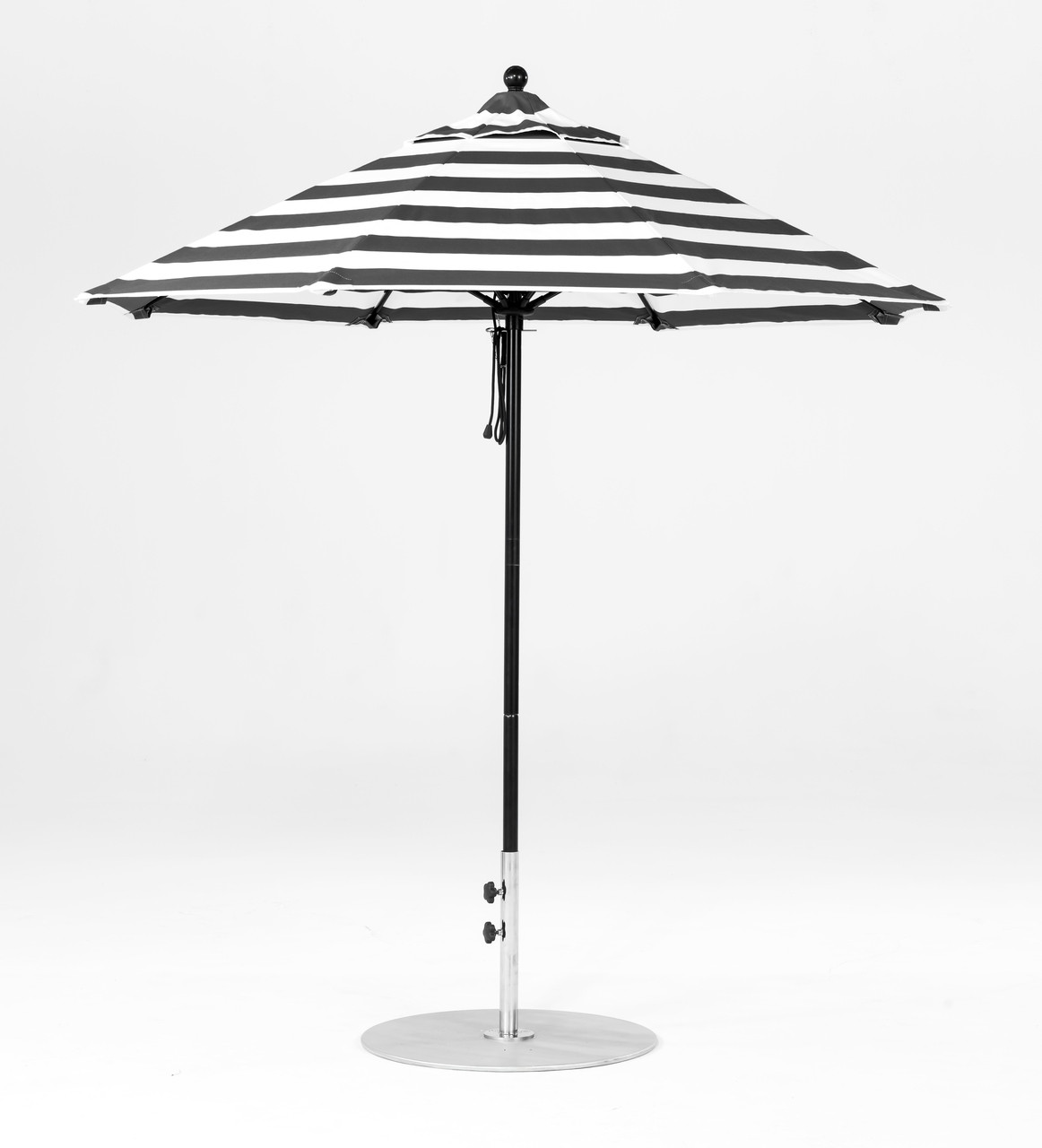 Commercial Fiberglass Aluminum Market Umbrella With Pulley