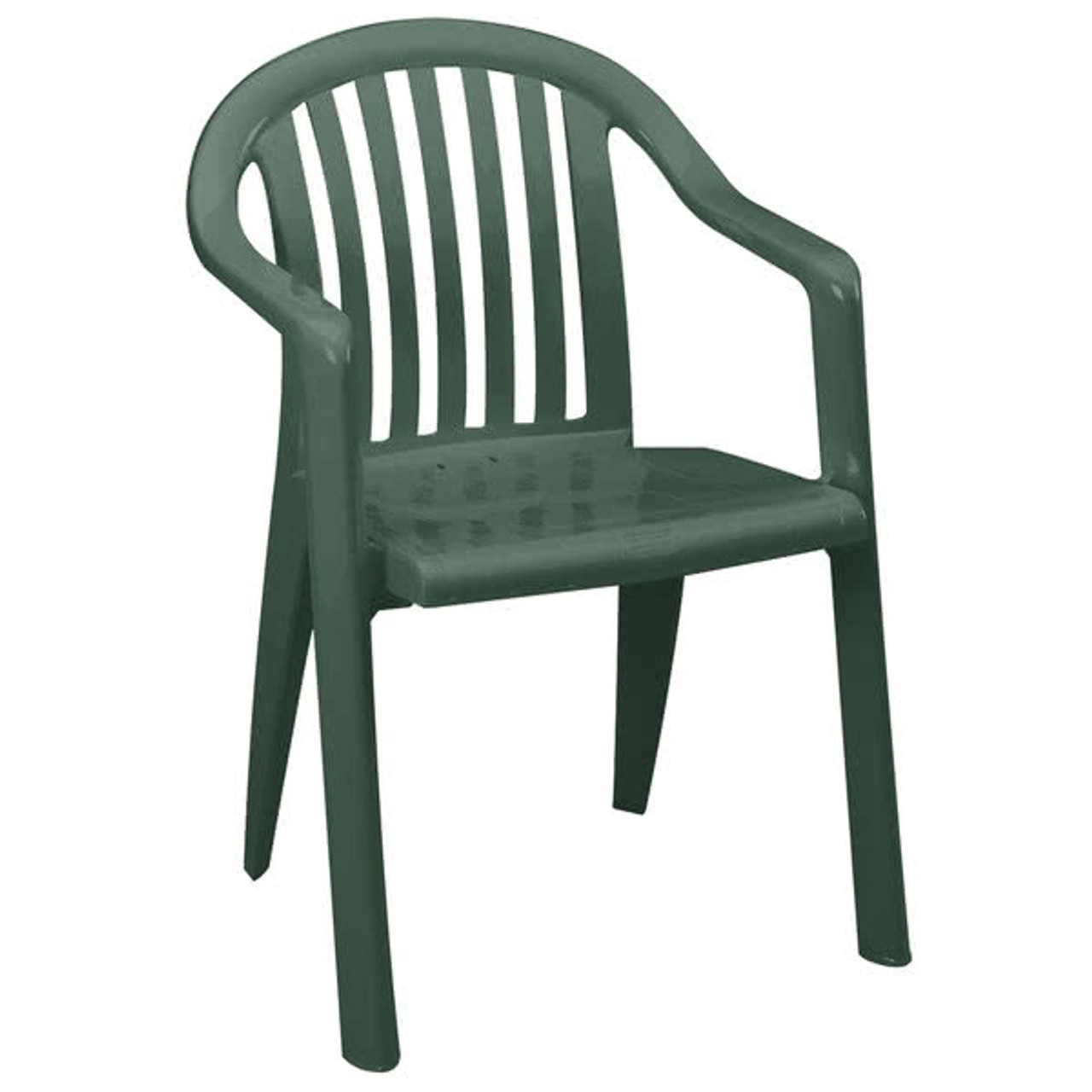 Grosfillex Miami Low Back Stacking Arm Chair Resin Outdoor