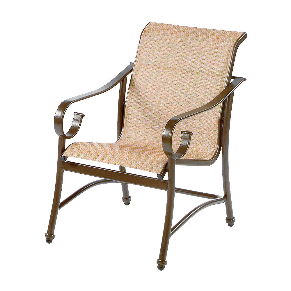 Resort West Wind Aluminum Sling Dining Chair Patio Furniture