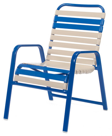 Regatta Aluminum Strap Dining Chair - Commercial Outdoor Dining Furniture for Resorts, Restaurants, and Poolside Patios