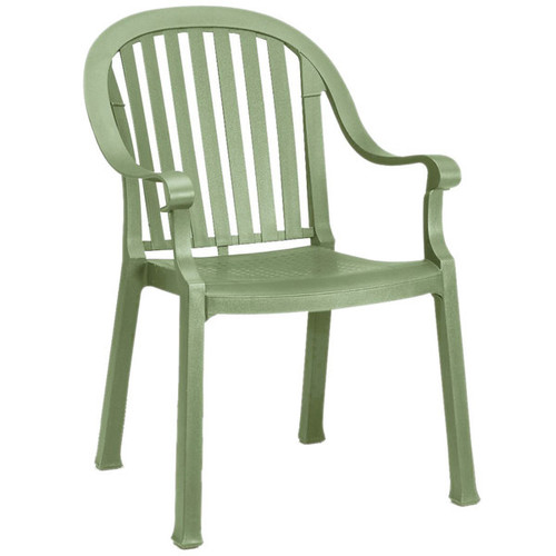 Grosfillex Miami Low Back Stacking Arm Chair Resin Outdoor