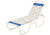 St. Thomas aluminum strap chaise lounge with adjustable back – available in multiple colors
