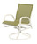 Resort Sea Breeze Aluminum Sling Swivel Rocker Dining Chair