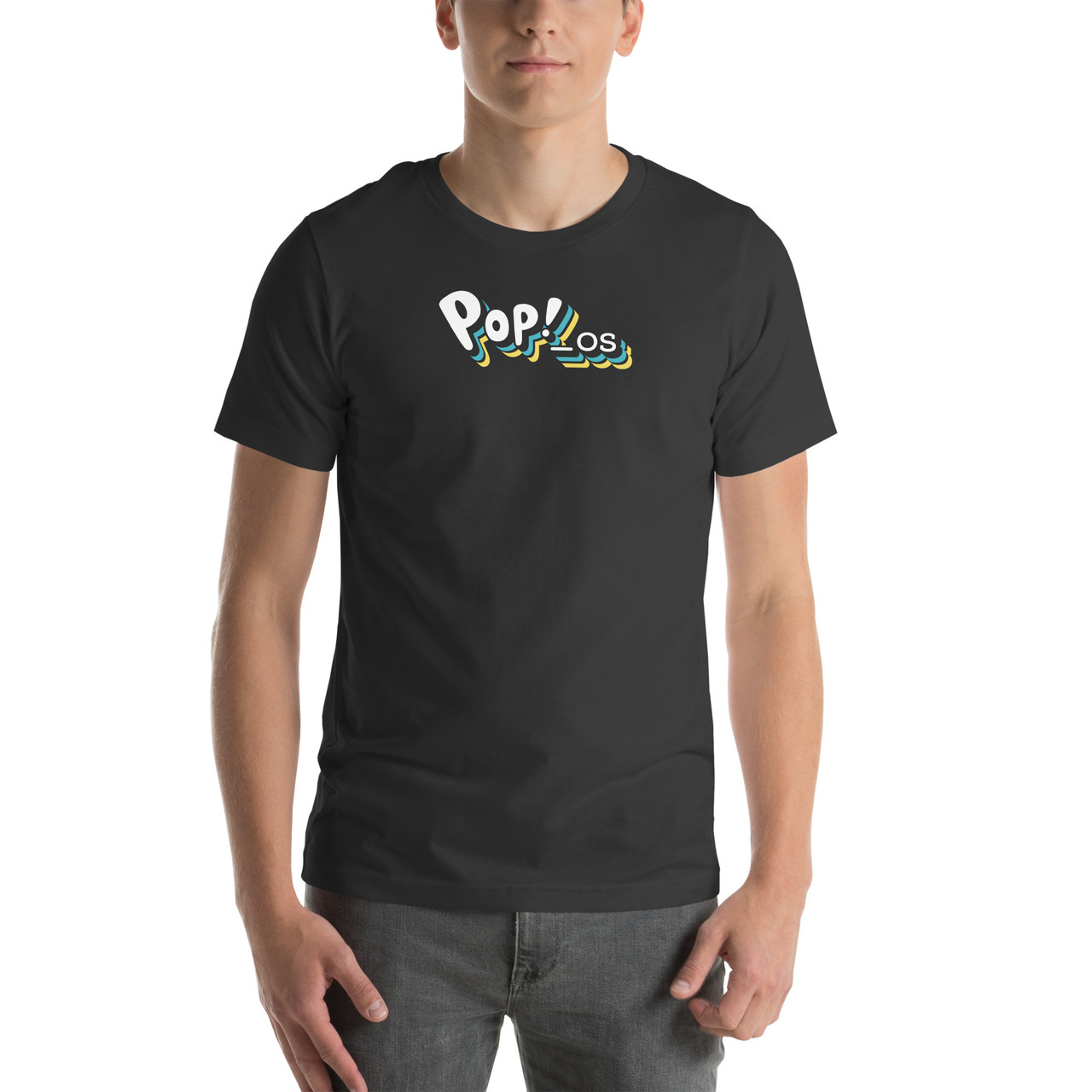 Pop!_OS Dark Mode Retro Shirt - system76