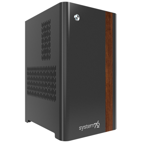 Thelio Spark quarter turned to the right with walnut accent