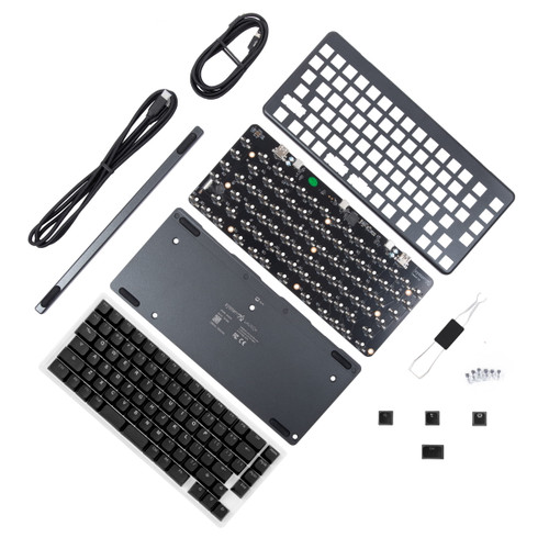 Launch Kit. Includes aluminum shell, keycaps, and custom PCB