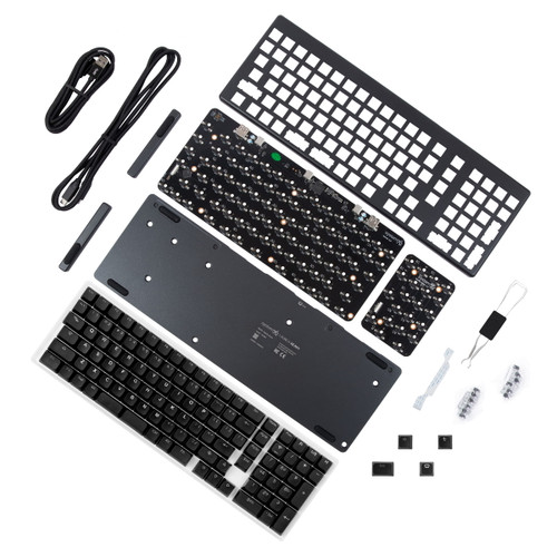 Launch Heavy Kit. Includes aluminum shell, keycaps, and custom PCB