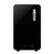 Front-facing Thelio Mira features its stainless steel front ports and power button amid a glossy tempered glass facade.
