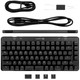 Launch comes with a USB-C to USB-A cord, USB-C to USB-C, magnetic foot for a 15% incline, and a key-and-switch puller. Extra keys include an Esc key to replace Caps Lock, as well as three Super key accents featuring logos for System76, Pop!_OS, and COSMIC.