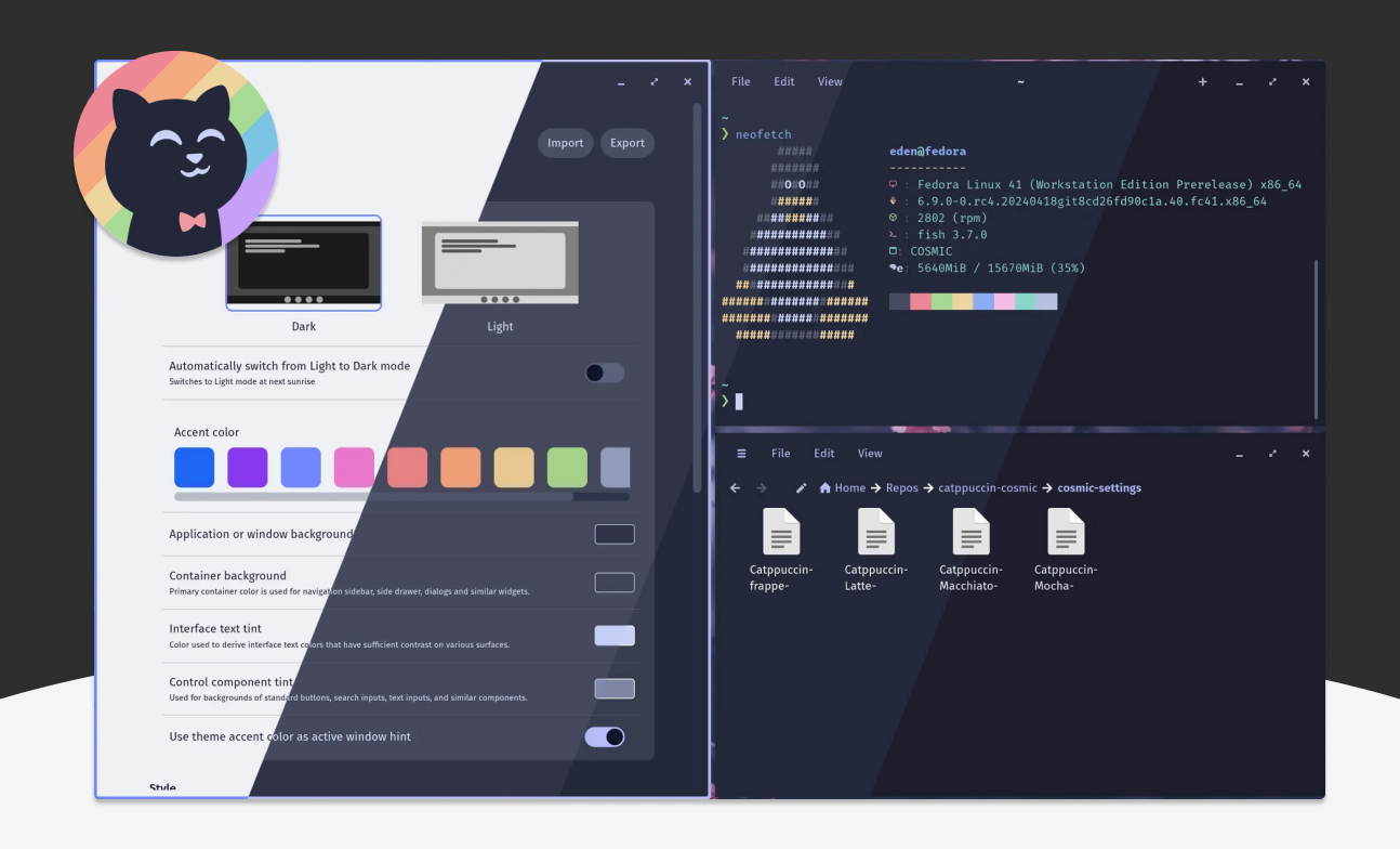 Catppuccin screenshots
