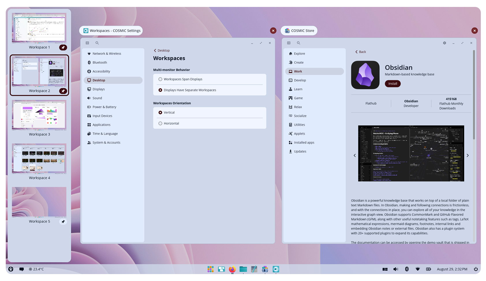 Screenshot of a desktop with themes applied consistently 
