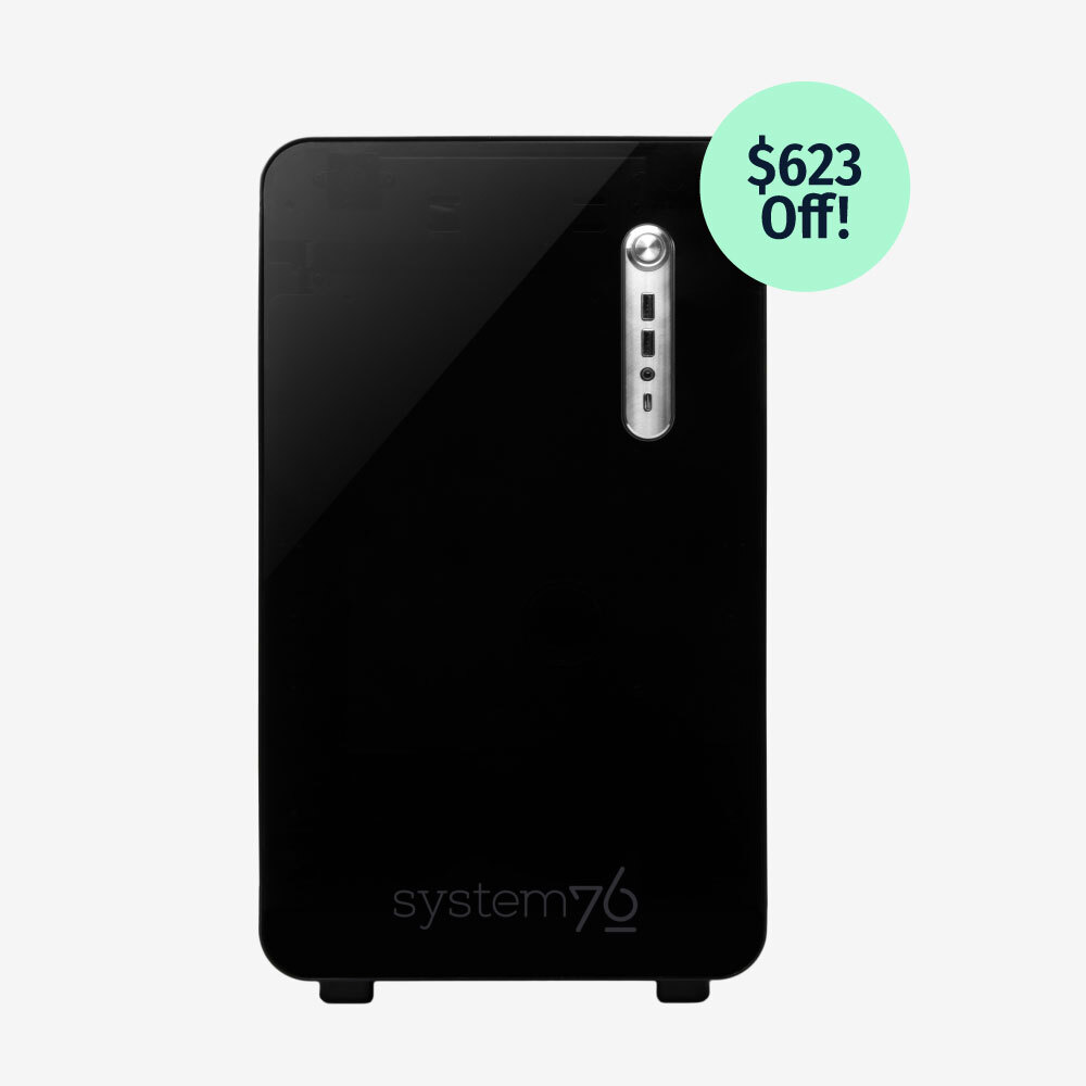 Thelio Mira Elite desktop with "$653 Off!" flair