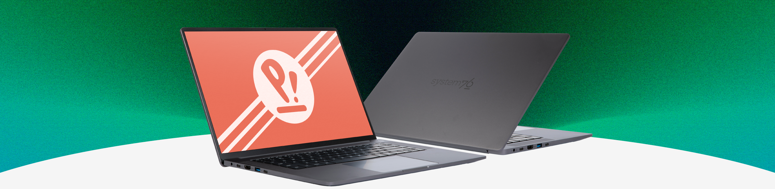 thelio astra with red accent panel 