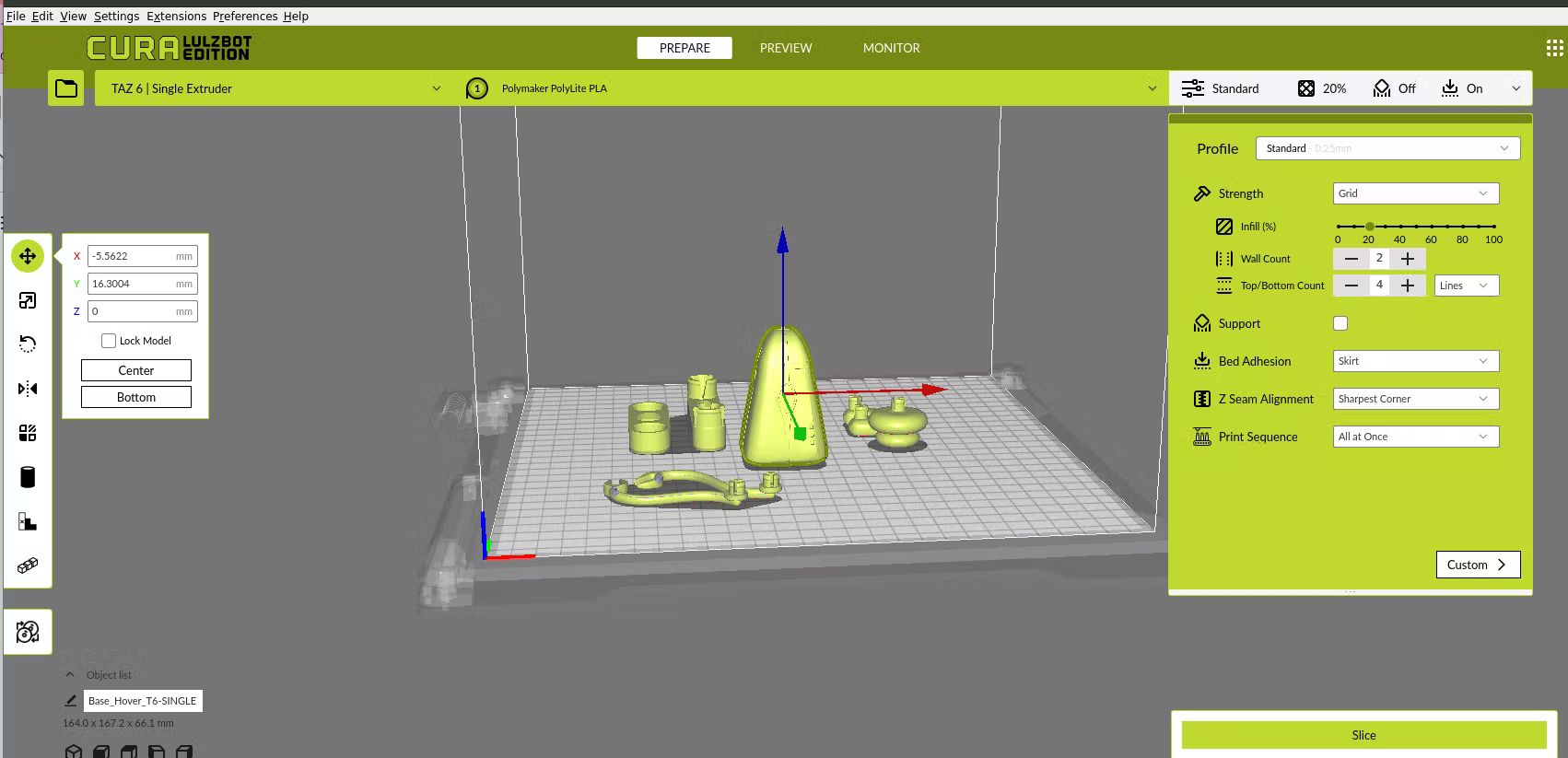 lulzbot screenshot showing robot design