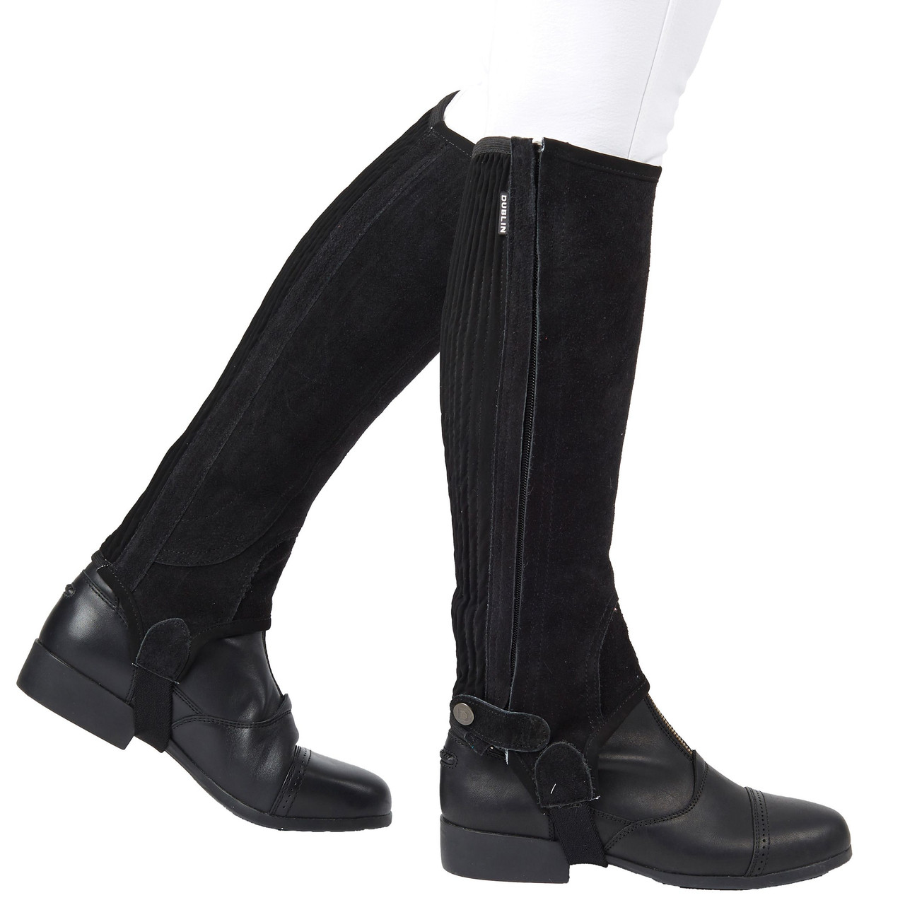 Half Chaps Dublin Opulent - Leather Riding Chaps With Elastic