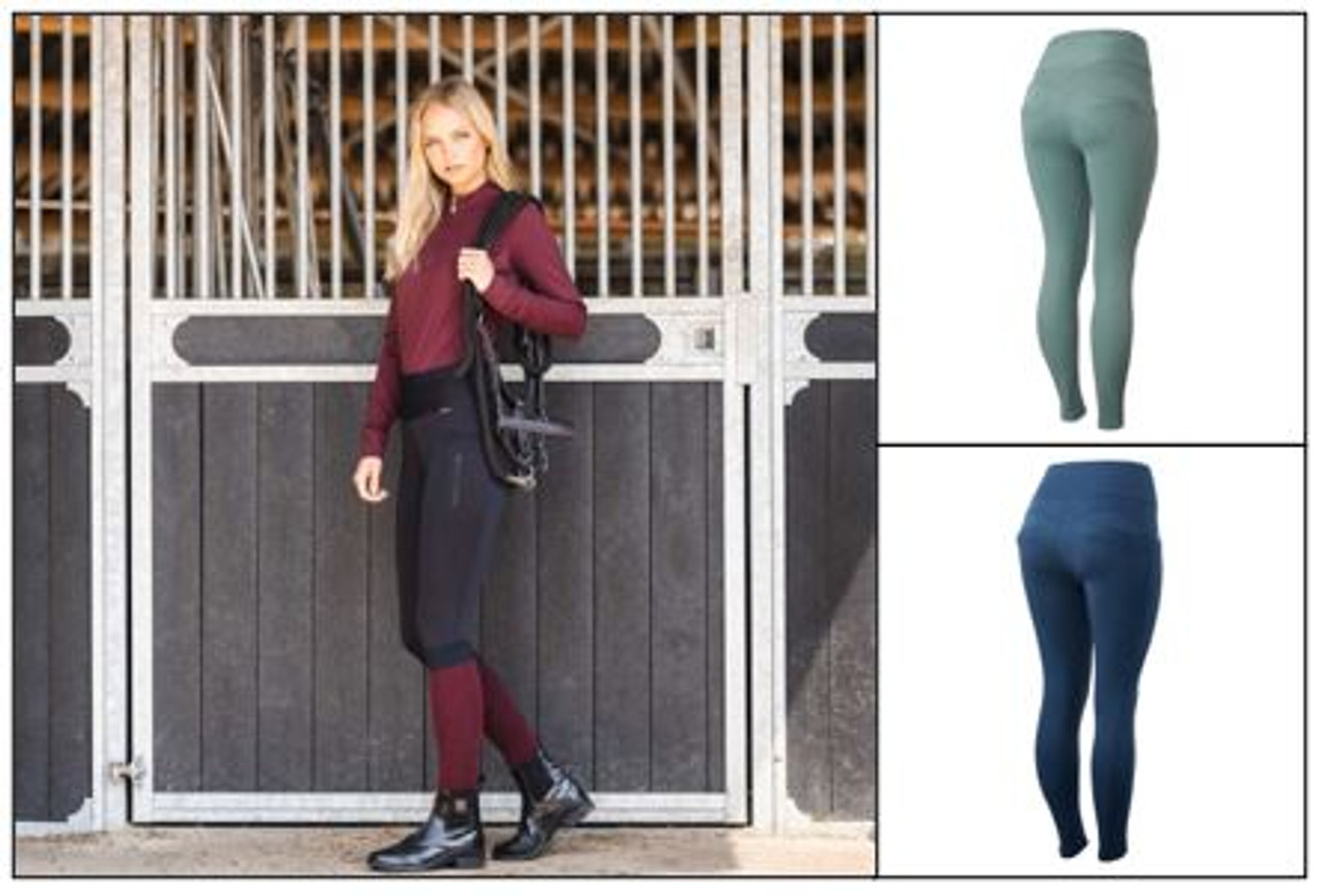 Horze Active Women's Full Grip Winter Riding Tights with Phone Pocket