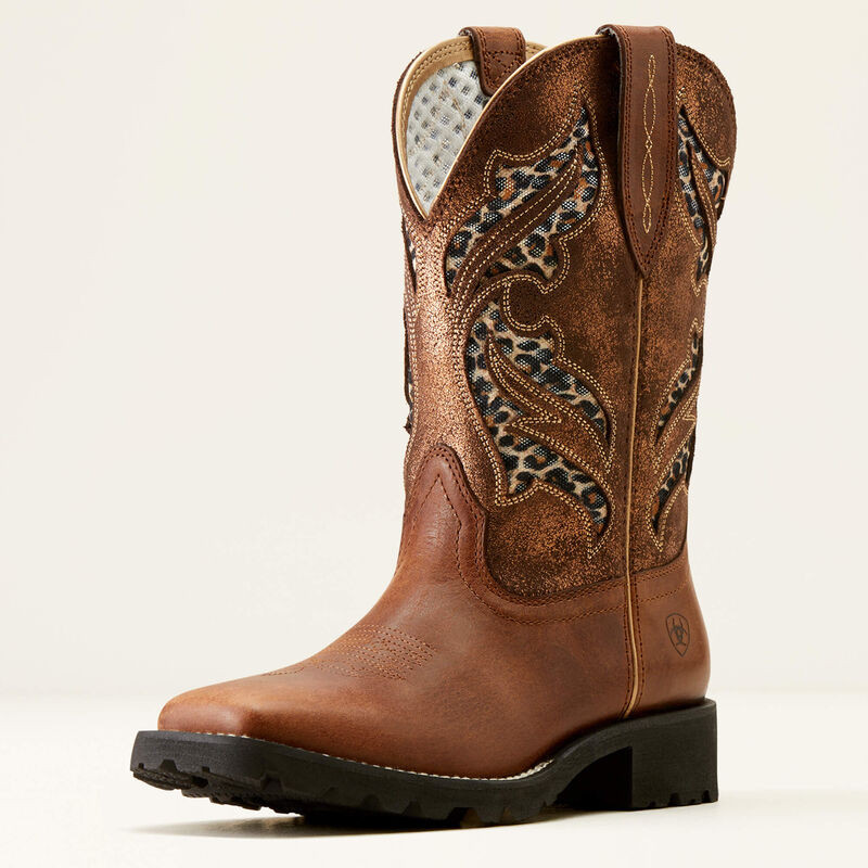 Bottes Cowgirl Ariat Heritage R Toe - Cuir Marron - Taille 7B - Occasion