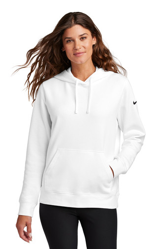 Nike Ladies Club Fleece Sleeve Swoosh Pullover Hoodie Customizable
