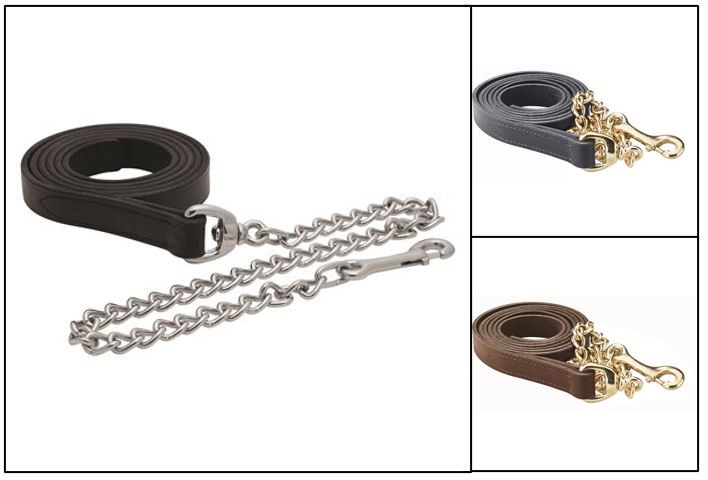 Perri's Brass Plated Leather Lead