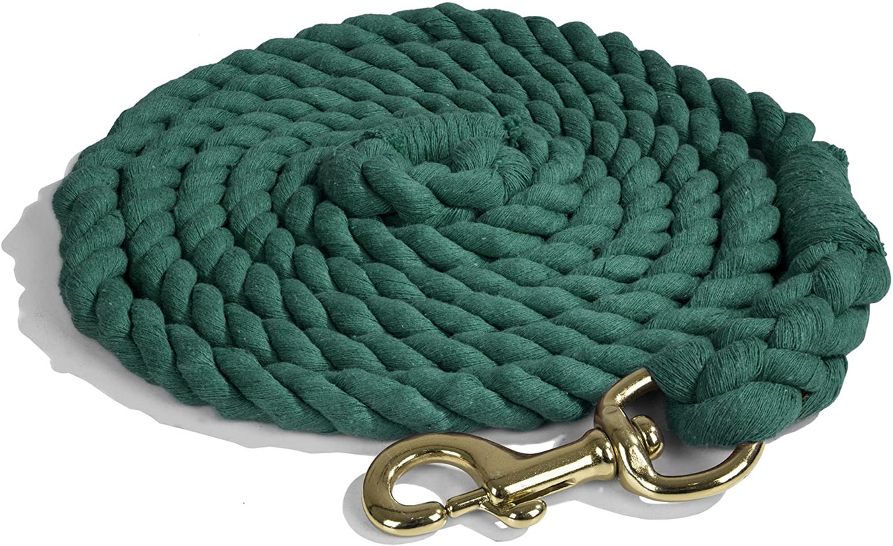 Intrepid Cotton Lead Rope with Snap - Hunter Green