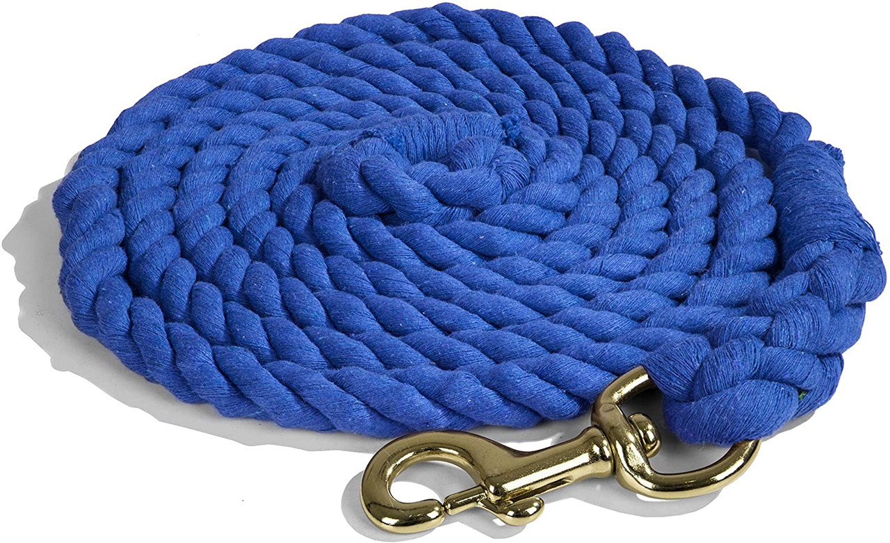Intrepid Cotton Lead Rope with Snap - Blue