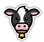 Cow Face - Sticker