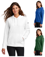 Nike Ladies Club Fleece Sleeve Swoosh Pullover Hoodie - Customizable