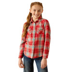 Ariat® Youth Barn Plaid Snap Long Sleeve Shrt - Barn Plaid