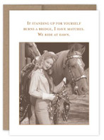 Shannon Martin Design: Ride At Dawn Blank Greeting Card