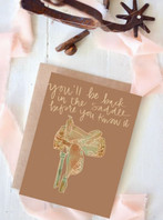 Tirzah Lane Art Back in the Saddle Get Well Card