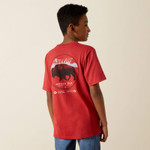 Ariat® Youth Patriot Buffalo Coin T-Shirt - Brick Red