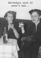 Primitives by Kathy "Past 50 Birthday" Card