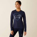 Ariat® Youth Liberty Jump Long Sleeve T-Shirt - Navy