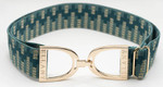 Ellany Teal Lyndon - 1.5" Gold Stirrup Elastic Belt