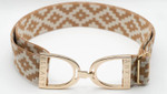 Ellany Caramel Polo - 1.5" Gold Stirrup Elastic Belt