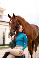 TKEQ The Chloe High Collar Technical Top