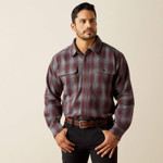 Ariat® Men's Rebar Heavy Flannel Work Shirt - Charcoal