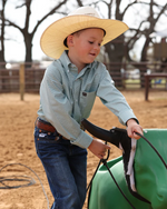 Cinch® Youth Button-Down Western Shirt - Blue Print