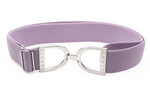 Ellany Wisteria- 1.5" Silver Stirrup Elastic Belt