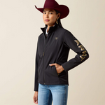 Ariat® Logo Softshell Jacket - Black/Stonewall