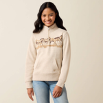 Ariat® Youth Running Wild 1/4 Zip Sweatshirt - Oatmeal Heather