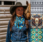 Wyoming Traders Southwest Silk Wild Rag - 34"x34"